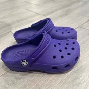 Purple kids crocs